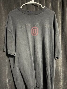 Champs Black Short Sleeve Tee with Red 'O' Graphic